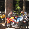 Rob Thull checks over gear